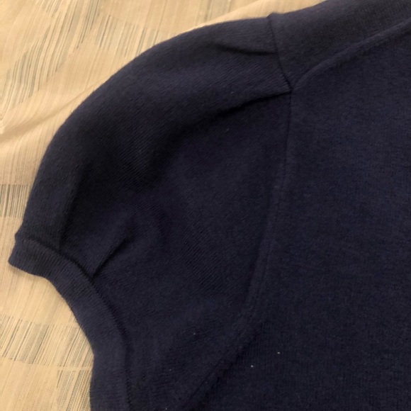 Navy Blue cap sleeve sweater - Picture 4 of 5